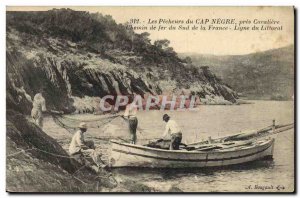 Postcard Old fishing boat Fishermen from Cape Negro near Cavaliere Railway So...