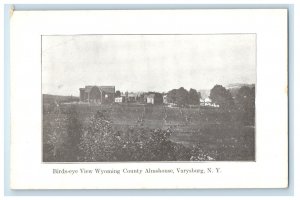 c1910 Birds-eye View Wyoming County Almshouse, Varysburg New York NY Postcard 