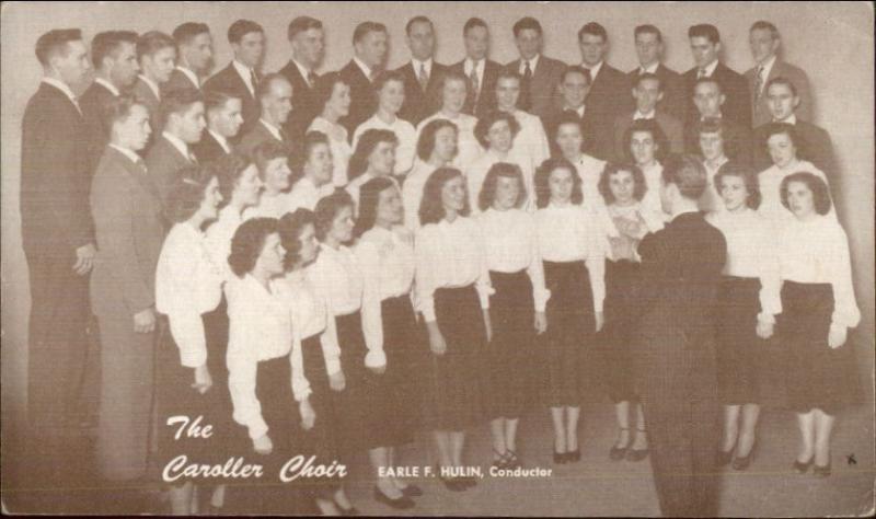 Caroller Choir - Fall River Typed on Back Publ in Providence RI Postcard