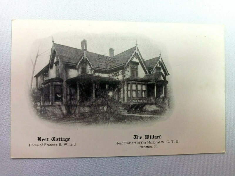 Vintage Postcard Rest Cottage Frances Willard & The Willard Headquarters W.C.T.U
