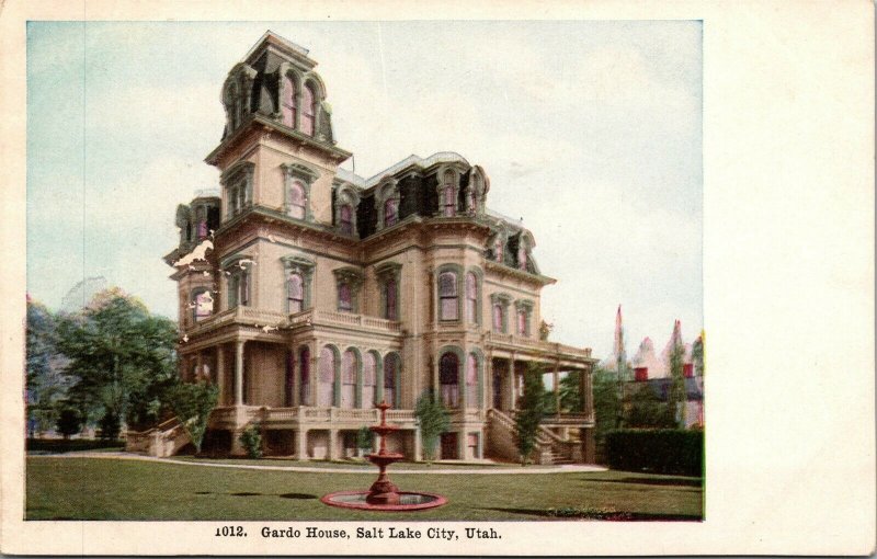 Vtg Salt Lake City Utah UT Gardo House 1910s Old Antique View Postcard