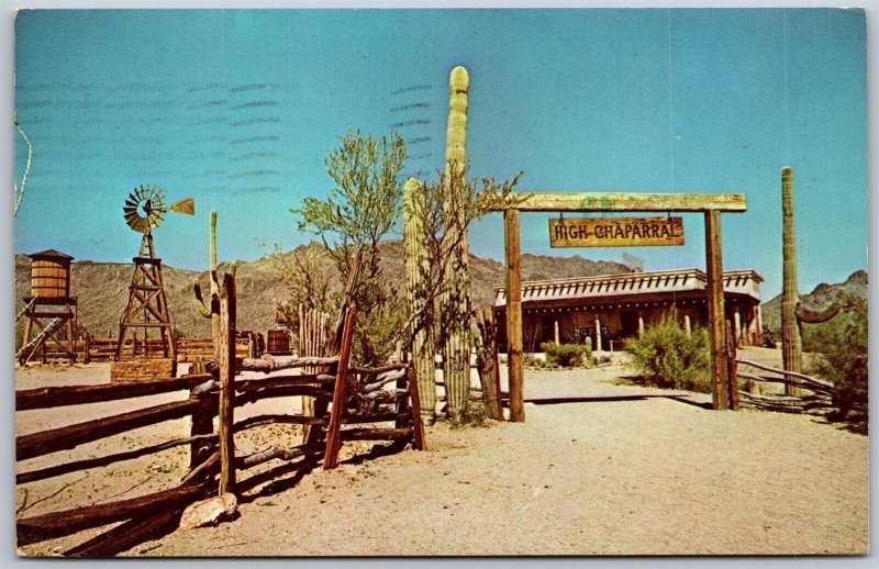 Vtg Old Tucson Arizona AZ High Chaparral Ranch Movie Set Mountain Park Postcard