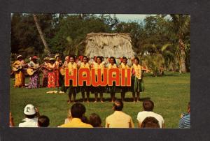 HI Large Letter Hawaii Kodak Hula Show Waikiki Beach Honolulu Postcard