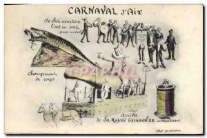 Old Postcard Carnival Aix en Provence