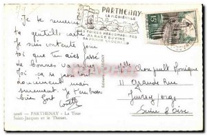 Old Postcard Parthenay La Tour Saint Jacques and Thouet