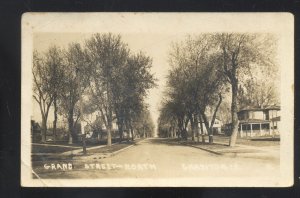 RPPC CHARITON IOWA GRAND STREET SCENE VINTAGE 1914 REAL PHOTO POSTCARD