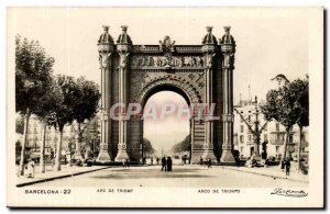 Old Postcard Barcelona Arc De Triomfo