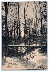 1910 Winter Scene Seneca Park Bridge Rochester New York Vintage Antique Postcard