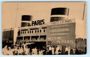 CHICAGO, IL Illinois ~ Century of Progress 1933 EXPO~ STREETS of PARIS  Postcard