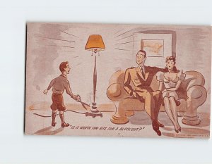 Postcard Is It Worth Two Bits For A Blackout?, Family Humor Comic Art Print