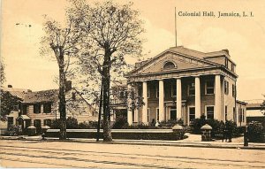 Postcard Early View of Colonial Hall in Jamaica, Long Island, NY.     S6