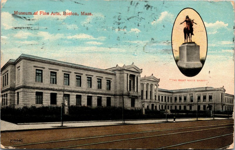 Vtg 1910s Museum of Fine Arts Boston Massachusetts MA Postcard