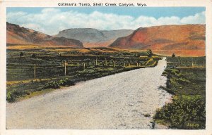 G58/ Shell Creek Canyon Wyoming Postcard c1910 Cotman's Tomb