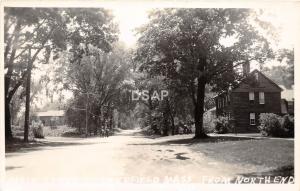 C59/ Deerfield Massachusetts Ma RPPC Real Photo Postcard c40s Main St Homes