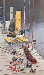 1966 Fishing tackle advertising undivided Postcard 25-1392
