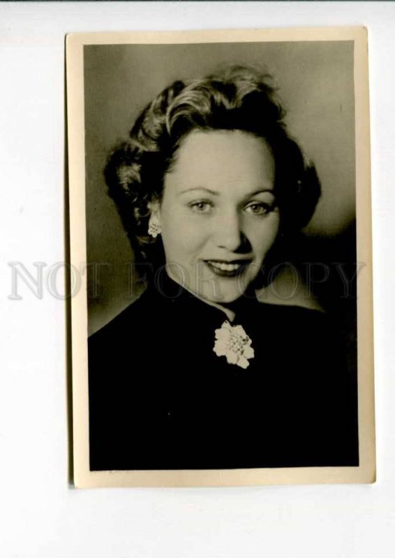 422829 USSR Lidia SMIRNOVA MOVIE Star ACTRESS PHOTO Lenfotohudozhnik 1952 