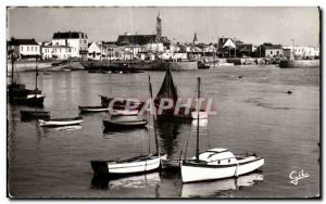 Old Postcard Croix De Vie (Vendee) Port View