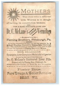 1880s Fleming Bros. Mikado Cologne Dr. C McLane's Vermifuge Quack Medicine P216