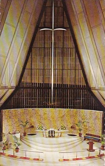 Colorado Interior View Protestant Chapel U S Air Force Academy Colorado Springs