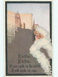 Divided-Back PRETTY WOMAN Risque Interest Postcard AA8149