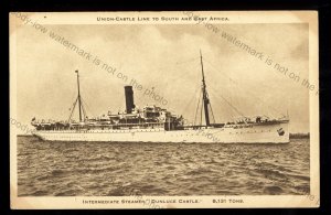 UC190 - Union Castle Liner - Dunluce Castle - postcard