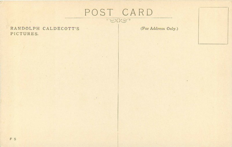 Randolph Caldecott Folk Tales Complete Series F 6 Cards Signed Artist Milkmaid