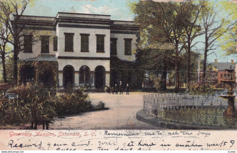 COLUMBIA, South Carolina, PU-1908; Governors Mansion