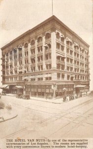 HOTEL VAN NUYS PANAMA PACIFIC EXPO AD LOS ANGELES CALIFORNIA POSTCARD (1912)