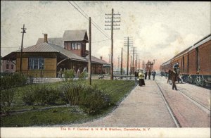 Canastota New York NY RR Train Station Depot c1910 Postcard