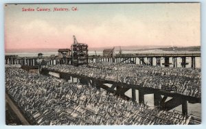 MONTEREY, CA California   SARDINE  CANNERY   c1910s   Handcolored  Postcard