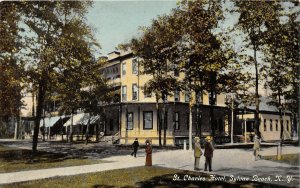 H54/ Sylvan Beach New York Postcard c1910  St Charles Hotel Building 59