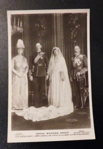 Mint England Royalty Postcard RPPC Royal Wedding Group Princess Mary Lascelles