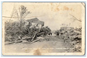 c1940 After The Tornado Exterior June Fergus Falls Minnesota RPPC Photo Postcard