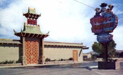 Fong's Garden, Las Vegas, Nevada, NV, USA Chinese Restaurant 1958 postal used...