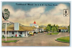c1940 Tumbleweed Motel Exterior View Building Las Vegas Nevada Vintage Postcard