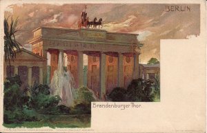 Germany, Berlin, Brandenburg Gate, Artist Signed Kley, Pre 1907, Architecture