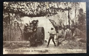 Mint England Real Picture Postcard RPPC British Army Heavy Howitzer In France