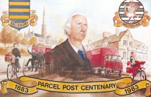 1983 Parcel Post Centenary Royal Mail Salisbury Wiltshire Postcard