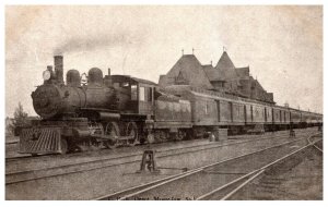 Alaska  Sask.  Moose Jaw , C P R Depot with train