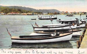 Motor Boat Launch Landing Highland Beach New Jersey 1910c postcard