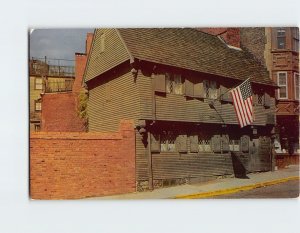 Postcard The Paul Revere House Boston Massachusetts USA
