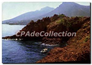 Modern Postcard La Cote D'Azur Unforgettable La Corniche D'Or Les Roches Roug...