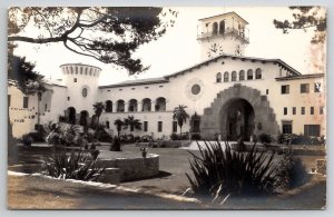 RPPC Santa Barbara CA Court House Real Photo California Postcard W30