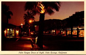 California Palm Springs Palm Canyon Drive At Night