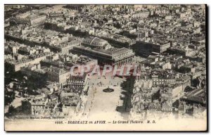 Old Postcard Airplane Bordeaux Grand Theater