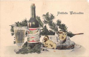 BG14733 festive table fir branch wine weihnachten christmas  germany