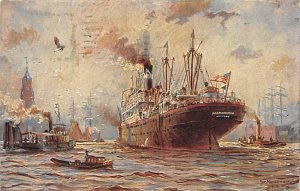 SS Manchuria American Line Ship 1924 