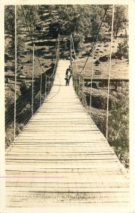 Postcard RPPC 1945 California Richardson Springs Suspension Bridge 23-11755