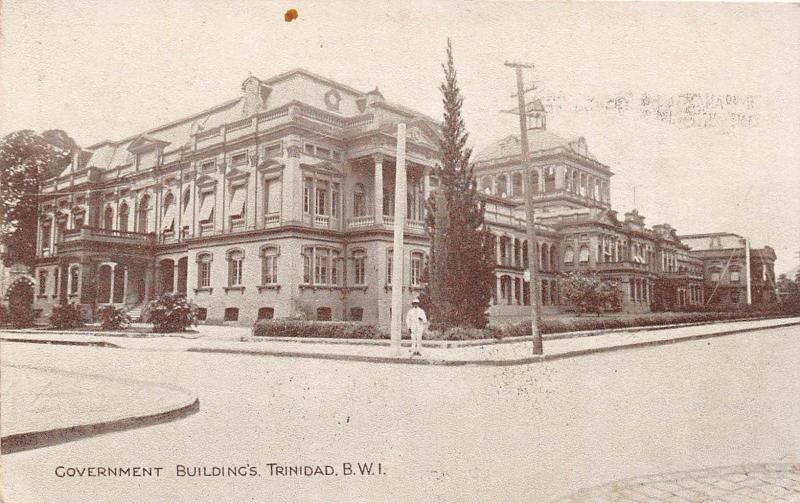 E56/ Postcard Carribean Trinidad c1910 B.W.I. West Indies Governement Building