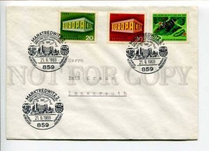 421766 GERMANY 1969 year Marktredwitz real posted COVER w/ Europa CEPT stamps